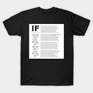 RUDYARD KIPLING - IF | Poster And Other Formats | Wall Art Decor T-Shirt